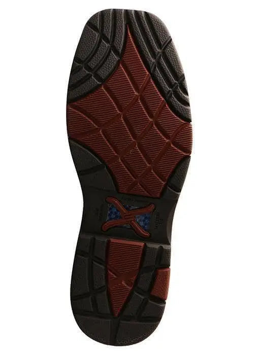 TWISTED X - Womens 11", Nano Toe Western Work Boot, Brown & Blue